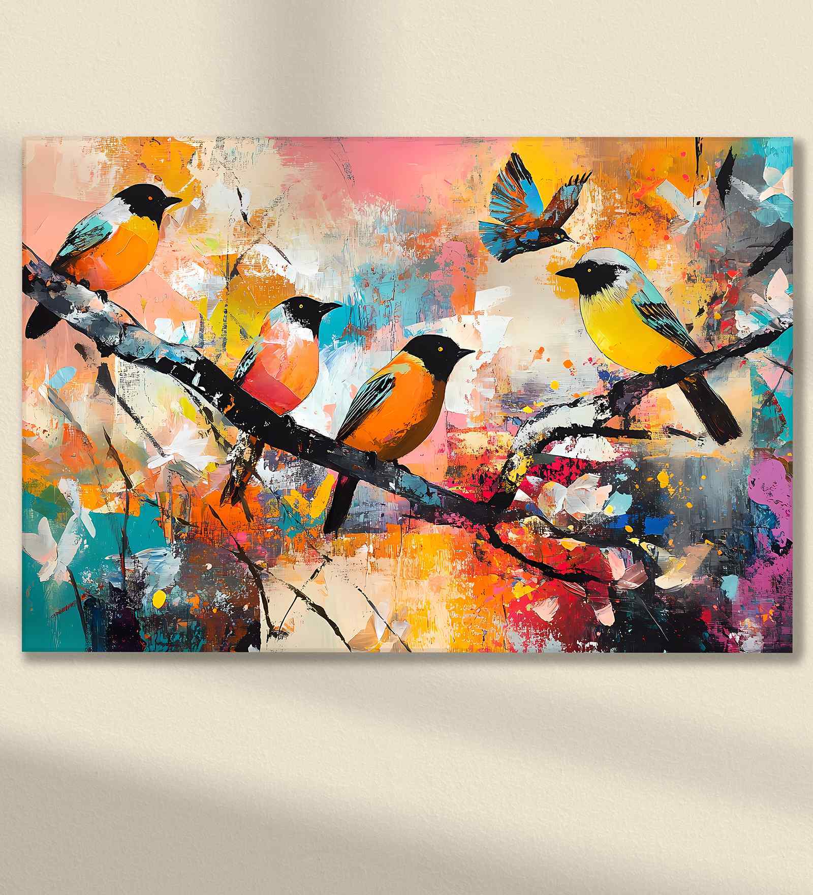 (1Pc) Multicolour Canvas Beautiful Abstract Wall Art