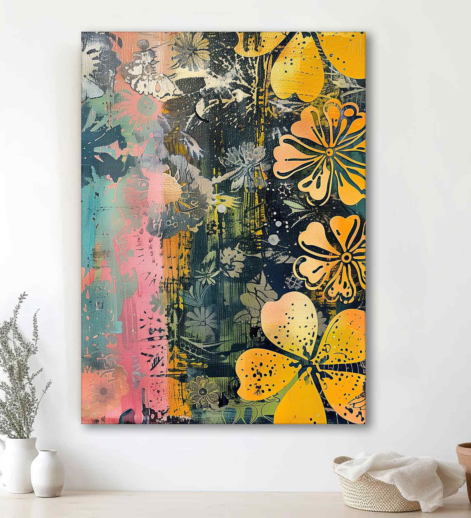 (1Pc) Multicolour Canvas Beautiful Abstract Wall Art