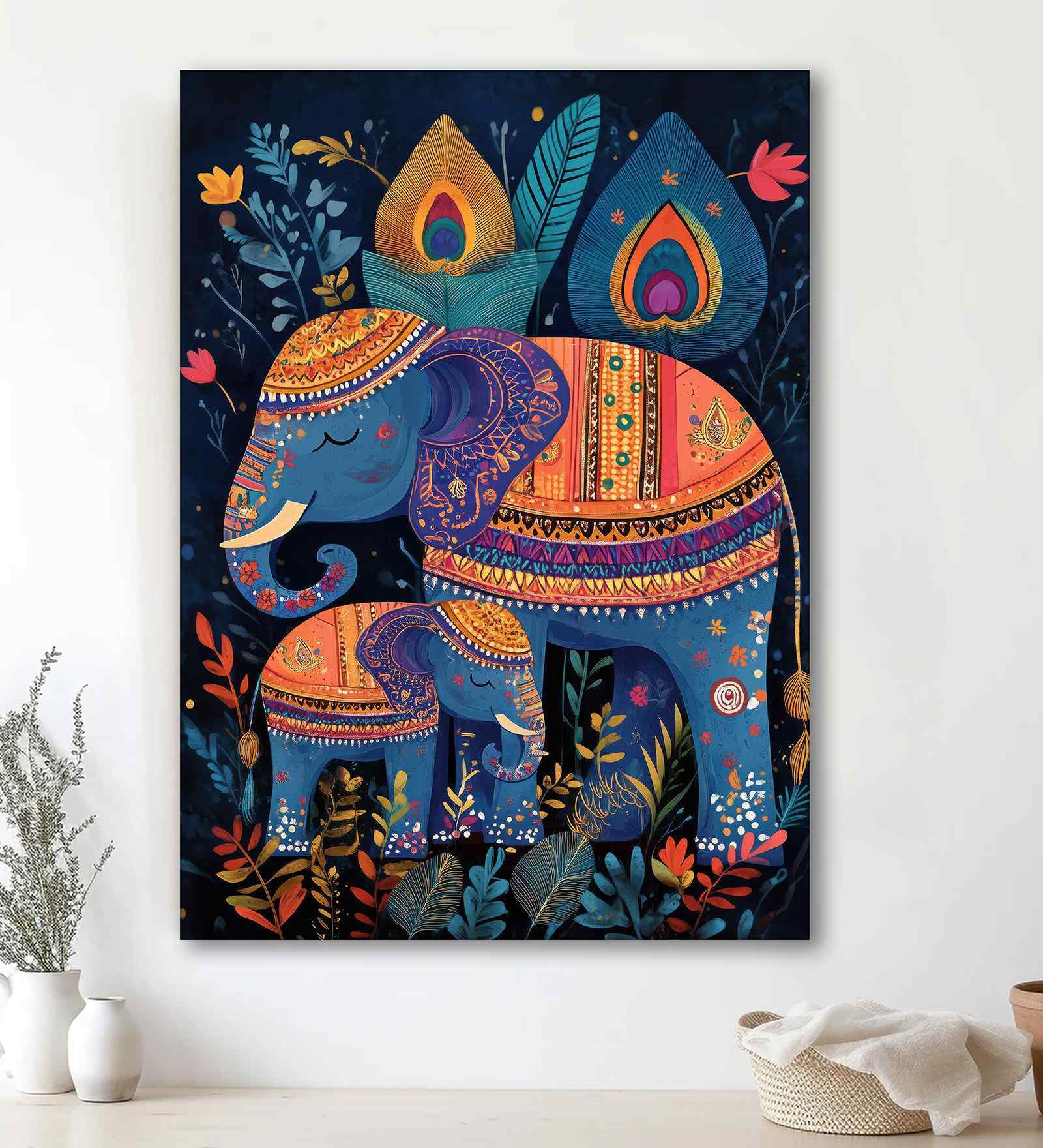 (1Pc) Multicolour Canvas Beautiful Botanical Wall Art