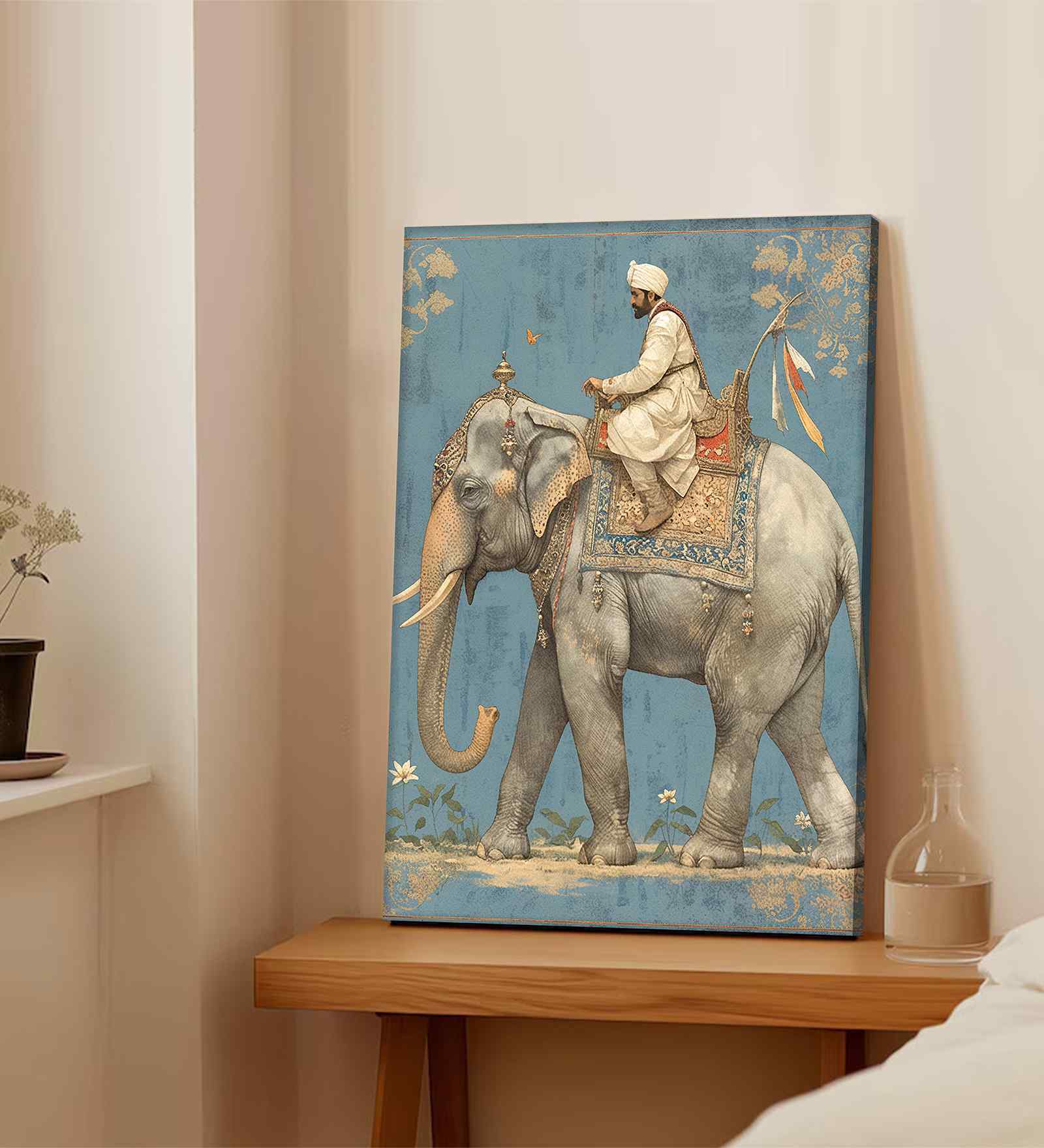 (1Pc) Multicolour Canvas Digital Indian Wall Art