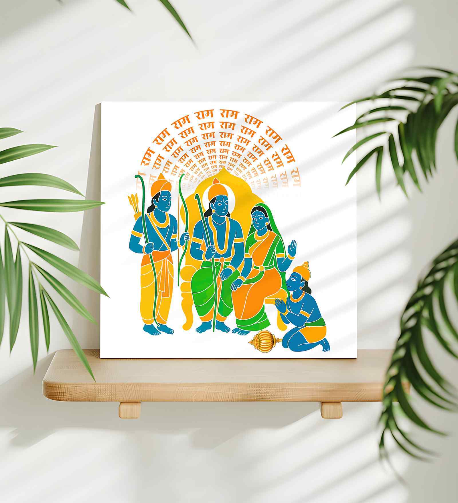 (1Pc) Multicolour Canvas Hindu Religious Wall Art
