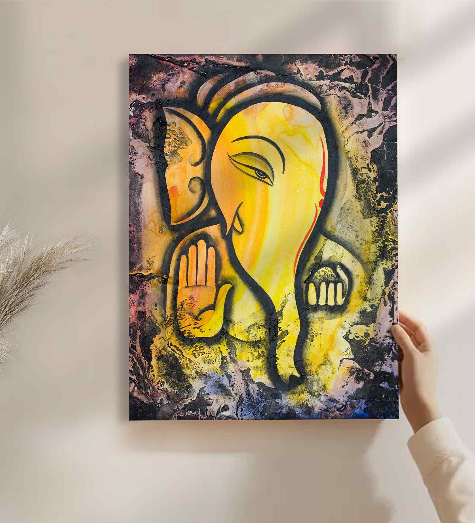 (1Pc) Multicolour Canvas Hindu Spiritual Wall Art