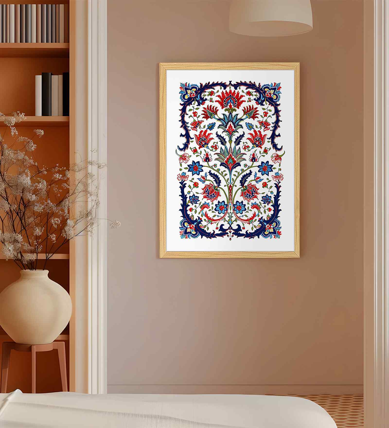 (1Pc) Purple Fibre Turkish Floral Wall Art