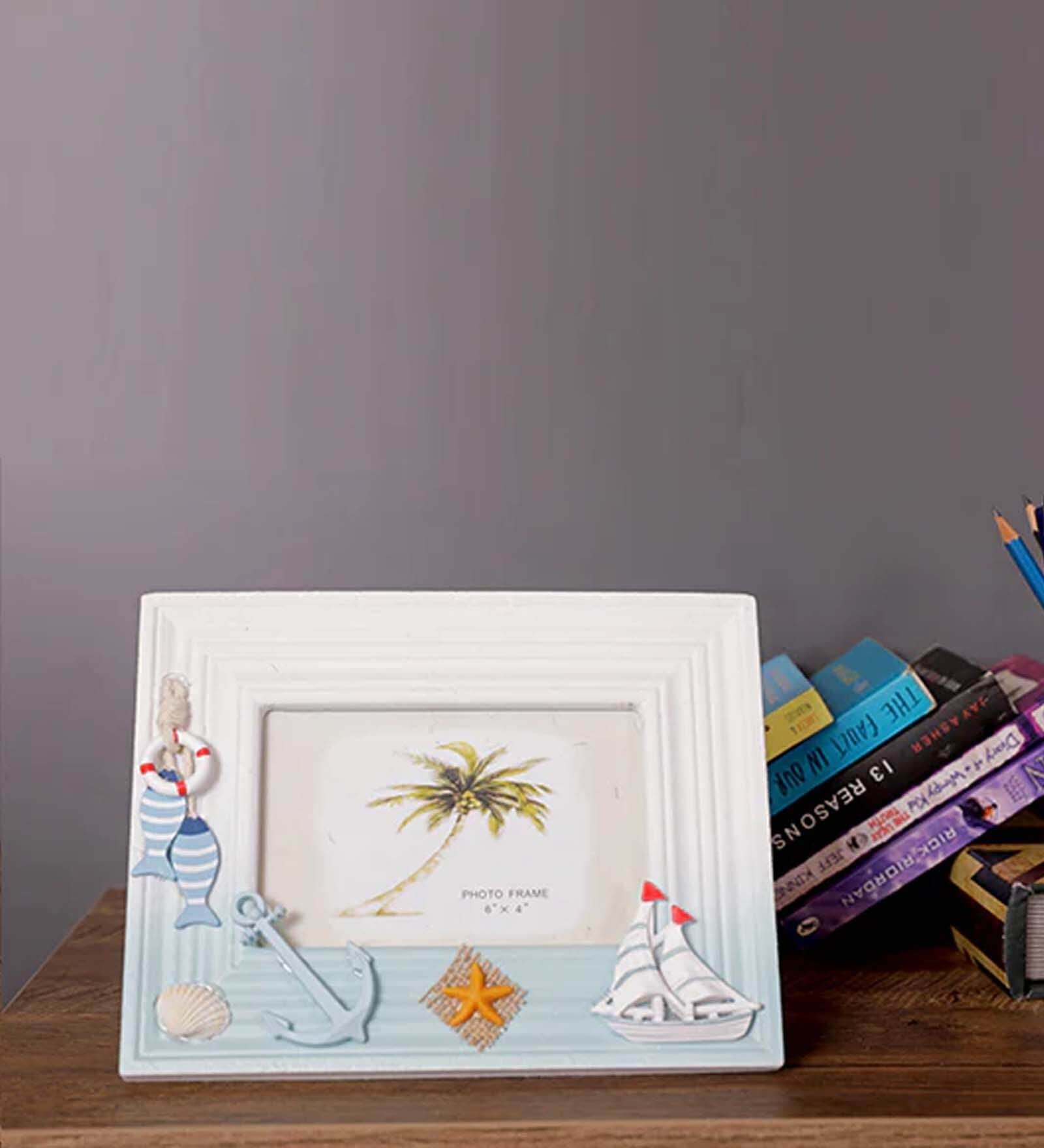 (1Pc) White Glass Sailing Spirit Frame (1Pc) White Glass Sailing Spirit Frame