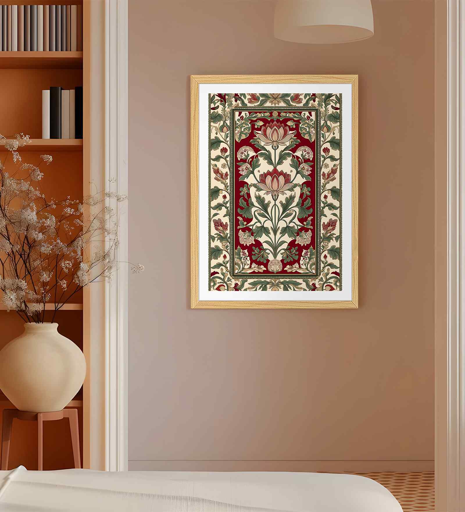 (1Pc) Yellow Fibre Turkish Floral Wall Art
