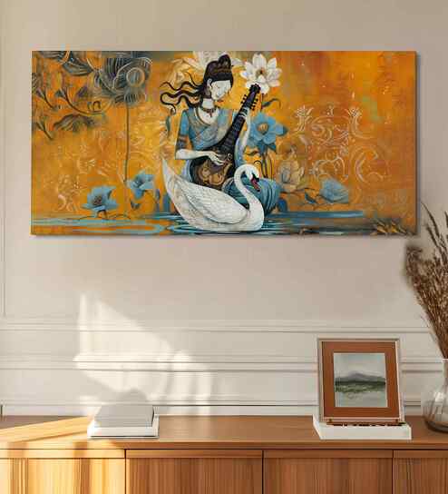 (1Pc) Blue Canvas Beautiful Abstract Wall Art