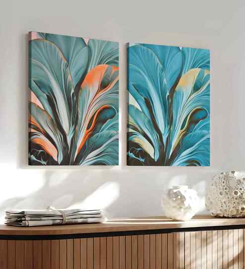 (1Pc) Blue Canvas Beautiful Abstract Wall Art