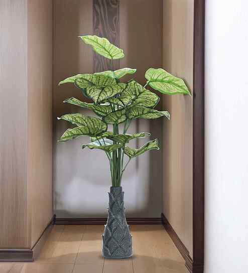 Green 3 Feet Tall Caladium Artificial Plant
