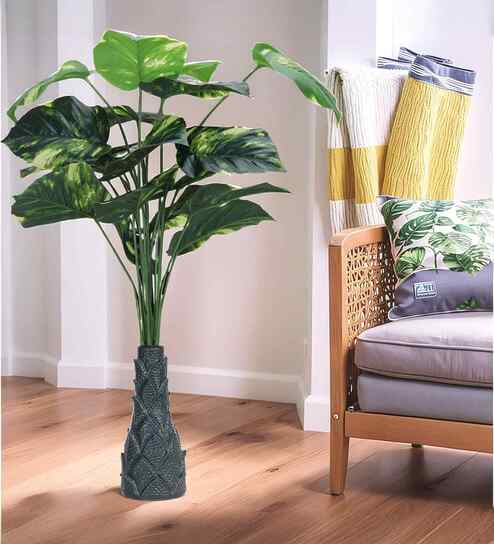 Green 3 Feet Tall Money Plant Artificial Plant