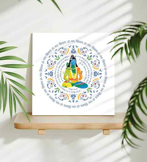(1Pc) Multicolour Canvas Hindu Religious Wall Art