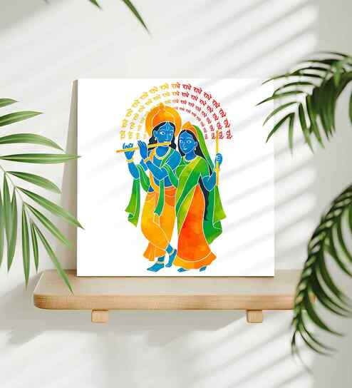 (1Pc) Multicolour Canvas Hindu Religious Wall Art