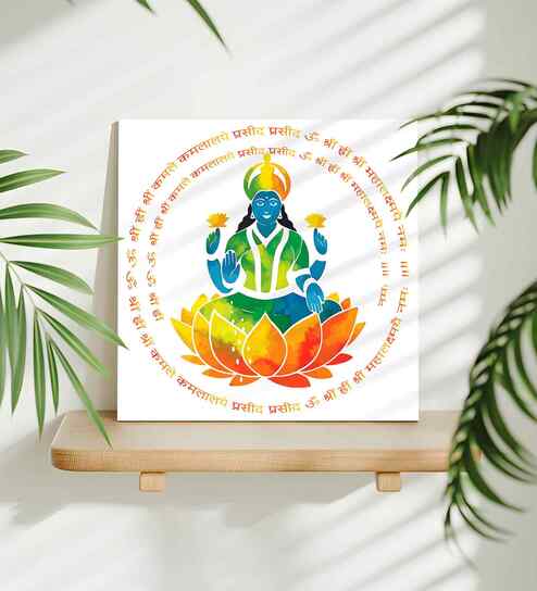 (1Pc) Multicolour Canvas Hindu Religious Wall Art