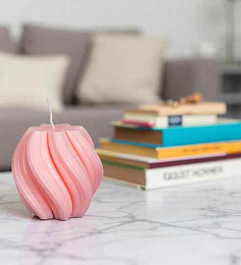 (1Pc) Pink Soy Wax Cotton Wick Rose Serenit