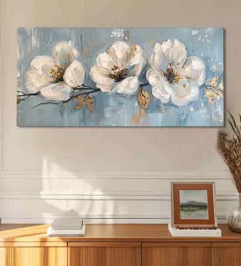 (1Pc) White Canvas Beautiful Abstract Wall Art