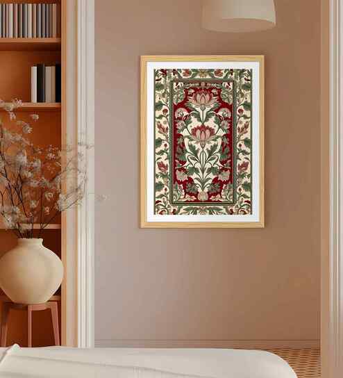(1Pc) Yellow Fibre Turkish Floral Wall Art