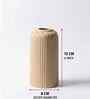 (1Pc) Beige Ceramic  Ribbed Design Matt Finished 6 Inch  Table Vase