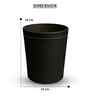 (1Pc) Black Faux Leather Open Top Office and Home Dustbin