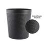 (1Pc) Black Faux Leather Open Top Office and Home Dustbin