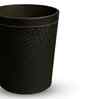 (1Pc) Black Faux Leather Open Top Office and Home Dustbin