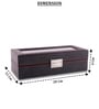 (1Pc) Black Faux Leather Watch Organizer Box Case with Glass Lid for Men Women