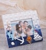 (1Pc) Blue Glass Chequered Photo Frame
