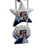 (1Pc) Blue Wooden Sea Breeze Coastal Photo Frame