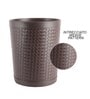 (1Pc) Brown Faux Leather Open Top Office and Home Dustbin