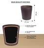 (1Pc) Brown Faux Leather Open Top Office and Home Dustbin