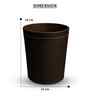 (1Pc) Brown Faux Leather Open Top Office and Home Dustbin