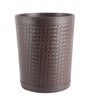(1Pc) Brown Faux Leather Open Top Office and Home Dustbin