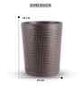 (1Pc) Brown Faux Leather Open Top Office and Home Dustbin