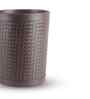 (1Pc) Brown Faux Leather Open Top Office and Home Dustbin