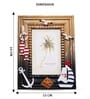 (1Pc) Brown Glass Coastal Charm Frame (1Pc) Brown Glass Coastal Charm Frame
