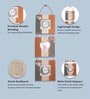 (1Pc) Brown Glass Wooden Wall Hanging Photo Frame