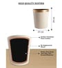 (1Pc) Cream Faux Leather Open Top Office and Home Dustbin (1Pc) Cream Faux Leather Open Top Office and Home Dustbin