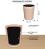 (1Pc) Cream Faux Leather Open Top Office and Home Dustbin