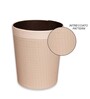 (1Pc) Cream Faux Leather Open Top Office and Home Dustbin