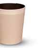 (1Pc) Cream Faux Leather Open Top Office and Home Dustbin