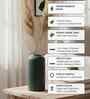 (1Pc) Dark Green  Ceramic  Ribbed Design Matt Finished 6 Inch  Table Vase