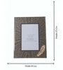 (1Pc) Gold Glass Golden Feather Photo Frame