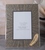 (1Pc) Gold Glass Golden Feather Photo Frame