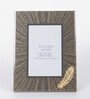 (1Pc) Gold Glass Golden Feather Photo Frame
