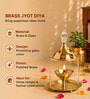 (1Pc) Gold Metal Akhand Jyot Diya (1Pc) Gold Metal Akhand Jyot Diya