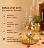 (1Pc) Gold Metal Akhand Jyot Diya