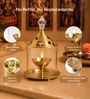 (1Pc) Gold Metal Akhand Jyot Diya