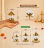 (1Pc) Gold Metal Akhand Jyot Diya