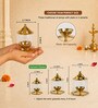 (1Pc) Gold Metal Akhand Jyot Diya