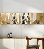 (1Pc) Golden Canvas Framed African Wall Art