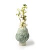 (1Pc) Green Ceramic Decorative Vase For Living Room Decor