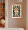 (1Pc) Green Fibre Mughal Floral Wall Art
